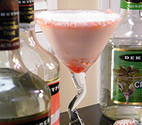 Candy Cane Martini w/ Ingredients