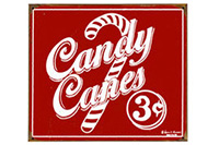  Vintage Candy Cane Sign
