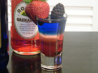 Red White and Blue Shot