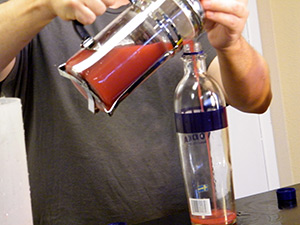 Filtering Skittles vodka fast